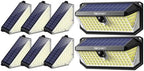 TECKNET Solar Step Lights for Outside, 2 Modes Brightness Adjustable, 24 LEDs Solar Stair Lights Outdoor, IP67 Waterproof + 416 LED Solar Lights Outdoor Waterproof, 300° Angle & 3 Lighting Modes Moti by Tecknet