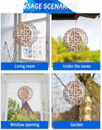 12 Inch Orange Checkered Wind Spinner for Yard and Garden, Geometric Modern Abstract Art Hanging Ornaments Outdoor 3D Kinetic Wind Sculpture Spinners Indoor Outdoor Patio Décor Ornaments Gift - Image 7