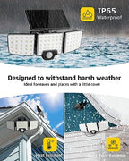 Lepro Solar Security Lights Outdoor Motion Sensor, 2 in 1 Separated and Integrated Remote Control IP65 Waterproof Solar Lights with 2 Light Modes, 3 Heads Floodlight for Garden Yard Garage - Image 6