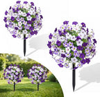 2 Pack Artificial Morning Glory Flowers for Outdoor Decor by SOCAENS