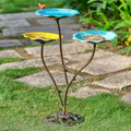 Cast Iron Pedestal Bird Bath Feeder Combo for Outside, Heavy Duty Outdoor Bird Bath/Feeder for Wildlife, Stable and Easy to Clean Birdbath by Phaxth