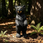 20" Resin Black Bear Statue, Outdoor Weatherproof Figurine, Standing Bear, Funny Gift, Rustic Cabin, Yard, Lawn, Patio & Garden Decor - Image 2