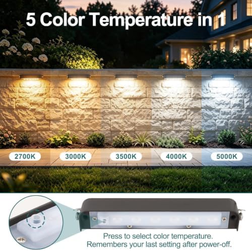 kadision 12-Pack 7” LED Retaining Wall Light Low Voltage 5CCT - Image 3