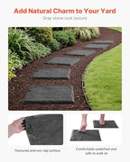 VEVOR Garden Stepping Stones, 16Pcs 15.5 x 15.5 in, Decorative Stepping Stones with Stakes, Weather-Resistant Plastic Pathway Pavers, Smooth Surface, Outdoor Walkway for Lawn Patio Landscape, Grey - Image 4