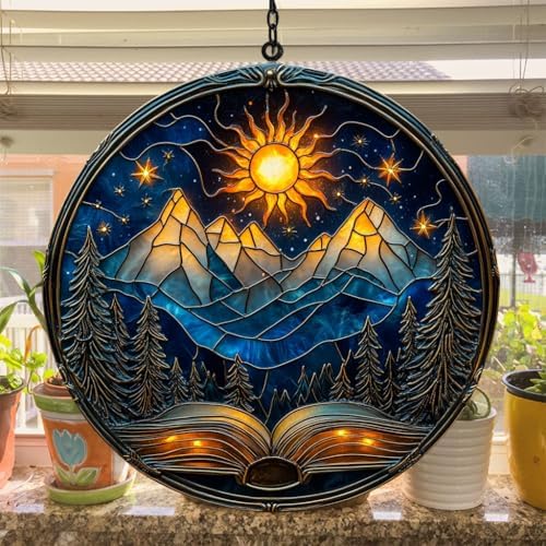 Books in The Night Acrylic Suncatcher - Image 4