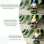Funny Workout Garden Gnomes Statues 3pcs 6.2 Inches Outdoor Muscular, Barbell and Dumbbell Gnomes Decorations Set Gnome Gifts for Yard Lawn Patio, Indoor Gnome Figurine for Home Tabletop - Image 4