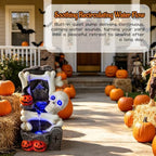 Halloween Water Fountain, 18.3-Inch LED Skull & Pumpkin Head Patio Fountain - Image 3