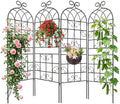 YOBAZAN 4 Pack 71x19.7in Rustic Iron Arch Decoration Garden Trellis with Black Metal Coating – Perfect for Supporting Climbing Plants Outdoor, Roses, Vines, Flowers, and Vegetables. by LorenzoMDC
