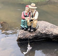 coolboy Garden Pond Couple Fishing Outdoor Statue,Yard Koi Pond Decorations by CoolBoyWelcometovisit