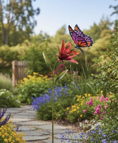 Regal Art & Gift Flower Garden Stake, Handcrafted Metal Yard Art Decor - Image 5
