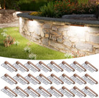 VOLISUN 7 Inch Retaining Wall Lights, 5000K Hardscape Lighting, 24 Pack by VOLISUN