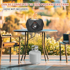 14" Modern Gas Fire Pit Bottom-Mounted for Table with Umbrella Hole, FP003 - Image 4