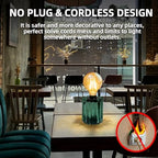 Set of 2 Battery Operated Table Lamp, Battery Powered Cordless Lamp with Timer, Glass Bulb Shape Decorative Lights for Living Room Bedroom Weddings Parties Patio Events Indoors Outdoors（Loden Frost） - Image 5