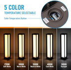 LEONLITE 5CCT 32" LED Bollard Pathway Lights Wired, 14W/19W/24W, 120V-277V - Image 2