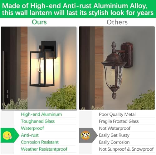 MAXvolador Outdoor Wall Light Fixture, Exterior Waterproof Wall Lantern - Image 5