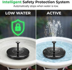 Solar Bird Bath Fountains, 2026 Upgrade 1.4W Solar Fountain Pump with 6 Nozzles, Free Standing Floating Solar Powered Water Fountain Pump for Bird Bath, Garden, Pond, Water Feature Outdoor (1, 5.1in) - Image 2