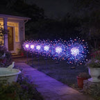 HPUFKOT Solar Garden Lights Outdoor,Waterproof Garden, 2PC 200 LED Twinkling Firework Lights Decorative with 8 Modes,Decor for Yard Patio Pathway Lawn for Yard Outside Fairy Decorative - Image 7