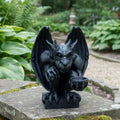 OLOMA Concrete Gargoyle Statue Gothic Garden Decor Heavy Outdoor Sculpture Made from Stone with Protective Resin Coating Weather Resistant Mythical Guardian for Yard Patio Entryway by OLOMA