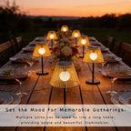 Solar Wireless Outdoor Table Lamp with Handwoven Rope Shades - Image 6
