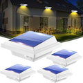 Gutter Lights, 40 LEDs Solar Patio Decor Light, Deck Lights Outdoor Waterproof Fence Light for Wall Backyard Porch, Patio, Pool,Step Stairs, Yard, Garden, Pathway - 4 Pack-White,Warm White Light by BILLION+DUO
