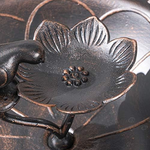 Christopher Knight Home Anessa Outdoor Aluminum and Iron Bird Bath, Shiny Copper - Image 5