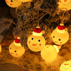 CAKERS Christmas Decor String Lights|Creative Cute Novelty Fairy Lights|Hanging Copper Wire Lights|Night Lights for Birthday Party Xmas Tree Decor,Xmas Snowman Head,3m(9.8ft)-20LED-USB - Image 5