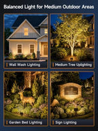 Gardenreet 12W Low Voltage Landscape Flood Light, 12V LED Wall Wash Light 1200LM 2700K Warm White, IP65 Aluminum Outdoor Floodlight, Angle Adjustable Wide Beam for Wall, Tree, Garden Bed, Sign, 1 Pack - Image 6