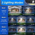 Peasur 368 LED Solar Motion Sensor Lights Outdoor Waterproof with 3 Modes - Image 2