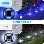 AGPTEK 2 Colors in 1 Solar Driveway Lights 12 Pack with Ground Spike Design - Image 3