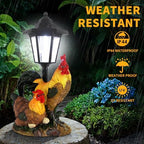 Solar Rooster Decor Outdoor, Garden Rooster Statue with Lantern - Image 5