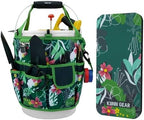 KUNN 5 Gallon Garden Bucket Tool Organizer & Kneeling Pad Set, Green by KUNNWORKGEAR
