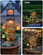 Solar Garden Statue Highland Cow, Whimsical Farm Animal Outdoor Decor with Lantern, Waterproof Resin Garden Yard Patio Gift for Mom Grandma Women - Image 5