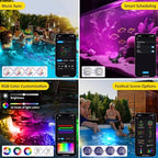 T-SUN Pond Lights LED Underwater 16M Colors with App and Remote 5 Pack - Image 5