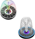 SZMP Solar Fountain Upgraded 100% Glass Panel & Solar Fountain 3.5W Bird Bath Fountains with Flower 2023 Upgraded Glass Panel (Blue) by SZMP