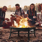 SINGLYFIRE 26 Inch Fire Pit for Outside Outdoor Wood Burning Firepit Bowl Heavy Duty Bonfire Pit Steel Firepit for Patio Backyard Camping Deck Picnic Porch with Spark Screen,Log Grate,Poker - Image 2