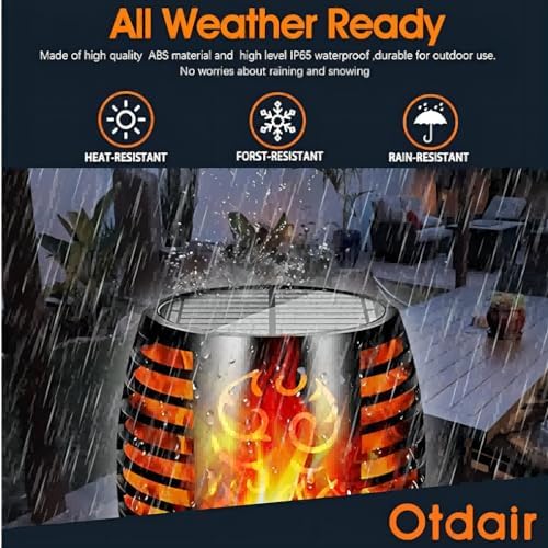 Solar Torch Lights Outdoor Flickering Flame,8Pack Outdoor Garden Landscape Light 12LED Ground Lawn Decoration Induction Torch Light - Image 6