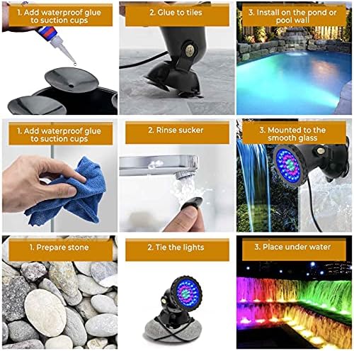 SHOYO Pond Lights Colored Underwater Fountain Lights (12 Lights) - Image 7