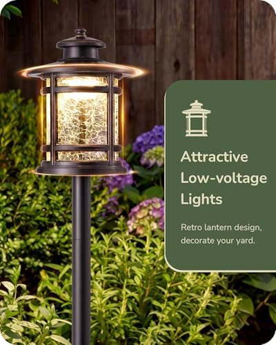 EDISHINE Low Voltage Pathway Lights Waterproof Landscape Path Lights 4 Pack - Image 2