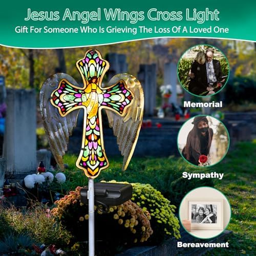 YJFWAL Solar Glass Cross & YJFWAL Hummingbird Solar Lanterns - Image 6