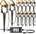 SUNTHIN Outdoor Landscape Lighting, 12 Pack LED Spot Lights Kit, Warm White by SUNTHIN