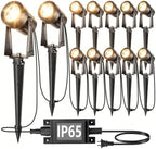 SUNTHIN Outdoor Landscape Lighting, 12 Pack LED Spot Lights Kit, Warm White by SUNTHIN