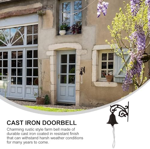 Cast Iron Wall Bell Yh02211 Rustic Hanging Doorbell - Image 7