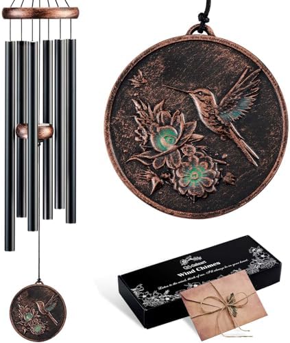 32”Hummingbird Wind Chimes for Outside, Gifts for Women Mom Grandma by Gabzart