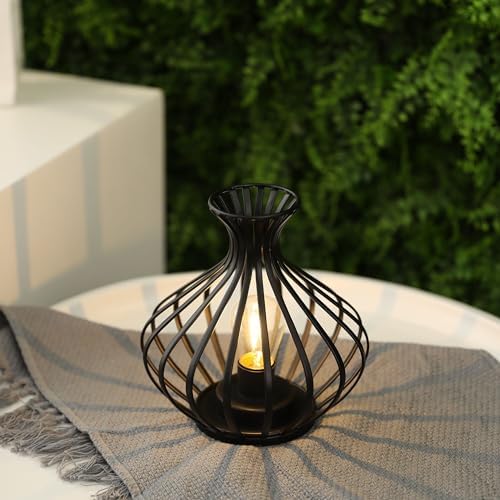 JHY DESIGN Decorations Outdoor Table Lamp Nightlight 7.5''High Modern Style Battery Powered Lamp with 6-Hours Timer Feature Decorative Bedside Lamp for Room Indoor Outdoor Table Garden Party - Image 6