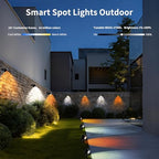 VTimes 8pcs Smart RGBW Landscape Lights IP65 Waterproof Outdoor SpotLights - Image 5