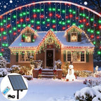 320LED Solar Christmas Lights Outdoor Waterproof Christmas Decorations Lights 29.5ft 60 Drops,8 Modes Solar Powered Rechargeable Fairy Lights for Party, Holiday,Wedding Decorations (Red and Green) by Unknown