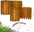 Wood Garden Edging, 12" H x 13.2 Ft L, 2 Pack, Walnut Garden Fence by YPshuye