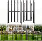 No Dig Decorative Garden Fence, 40in(H)×22ft(L), 10 Panels with Gate by FencePost
