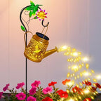 Solar Garden Lights Outdoor Decor, Hummingbird Watering Can Solar Lantern by OSTRITEC