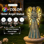 Solar Angel Halloween Garden Statue Decor with Color Changing Light - Image 2